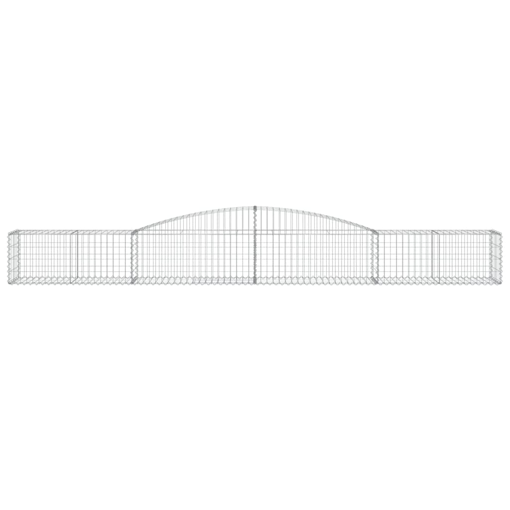 Cestas De Gaviones 20 Uds Forma De Arco Hierro 400x50x40/60 Cm_3