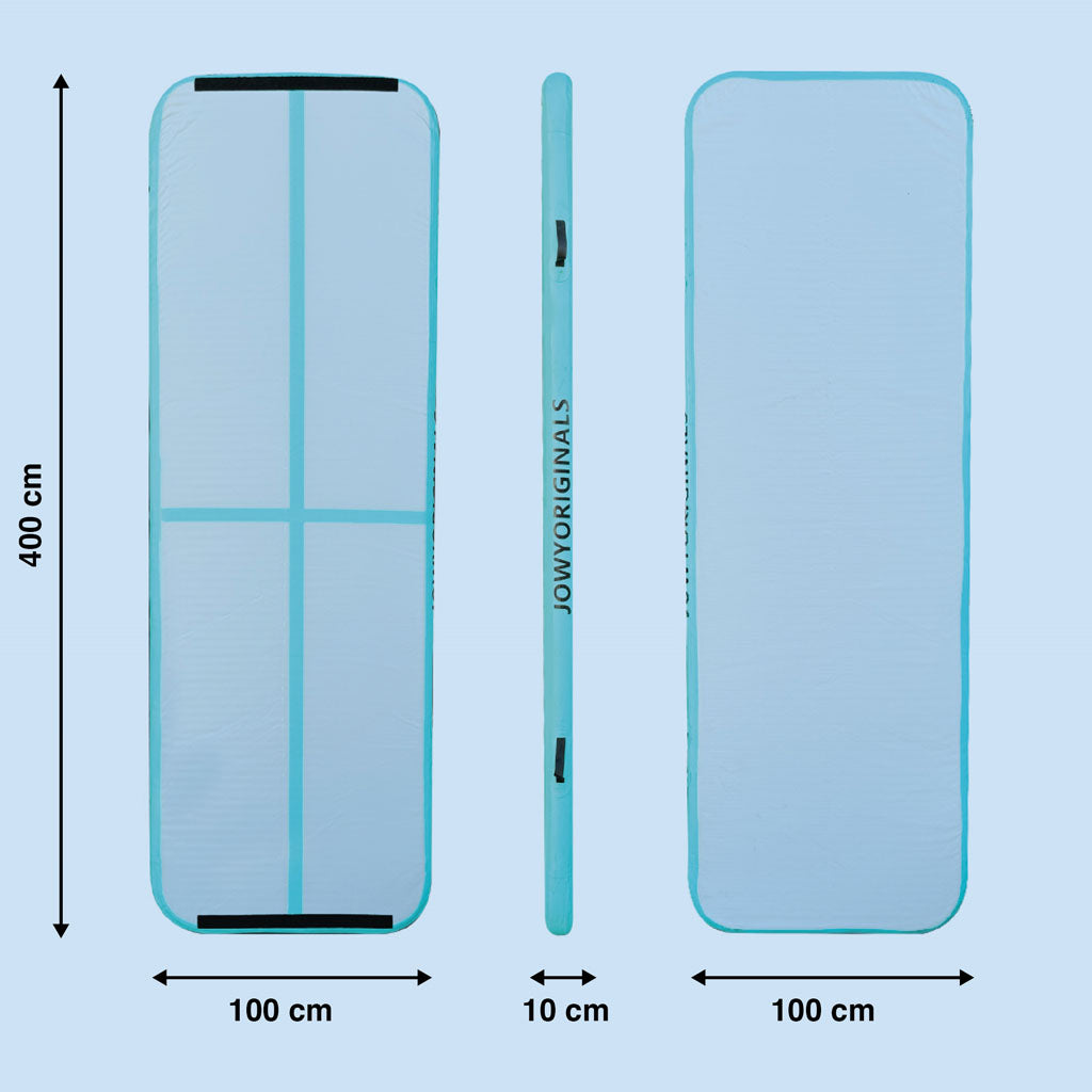 Airtrack 400x100x10cm Colchoneta Inflable, Color Azul