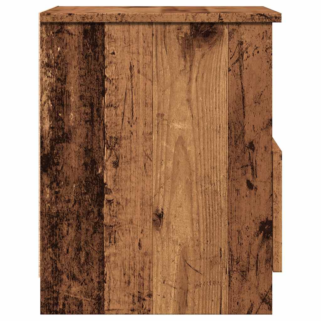 Mesita De Noche Madera De Ingeniería Envejecida 40x40x50 Cm_4
