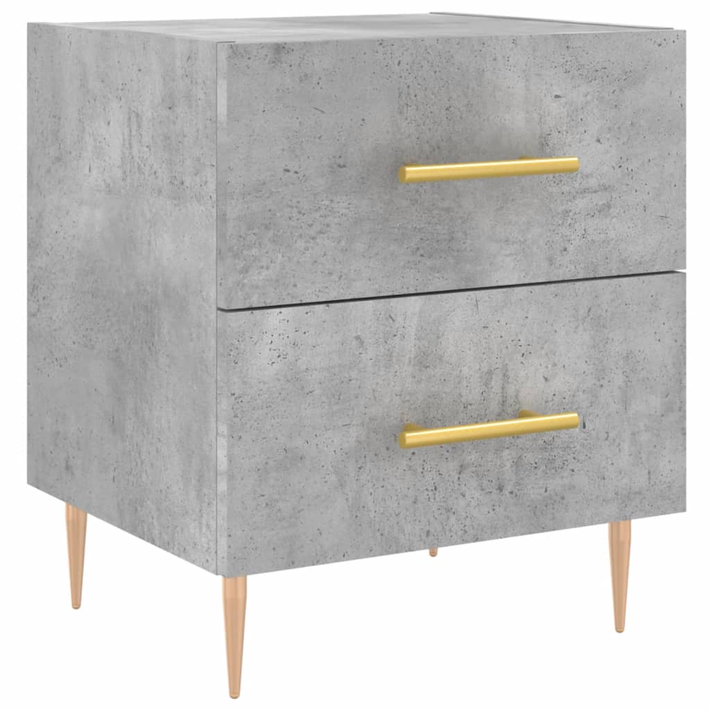Mesita Noche 2 Uds Madera Ingeniería Gris Hormigón 40x35x47,5cm_3