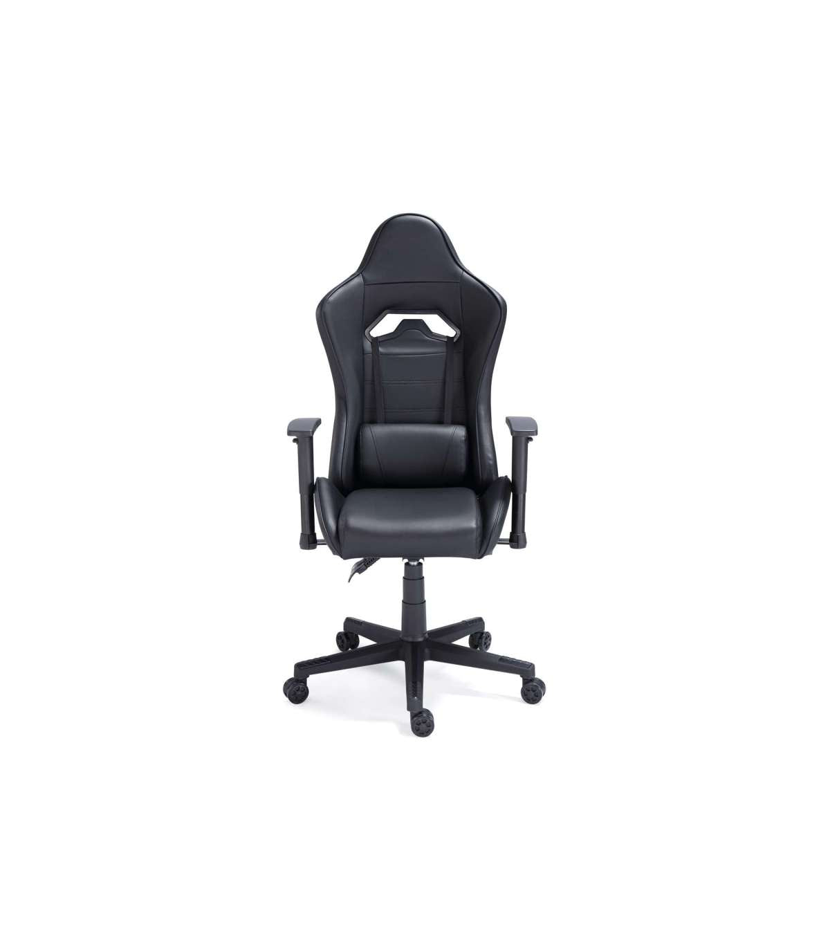 Sillón Gamer Giratorio Y Reclinable Jordan Tapizado En Símil Piel Negro, 123-133 Cm(alto_2