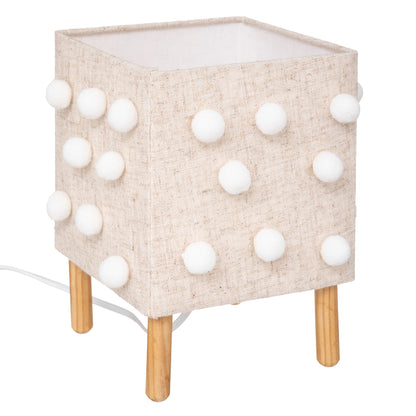 Lámpara Con Borlas De Linoo Beige_0