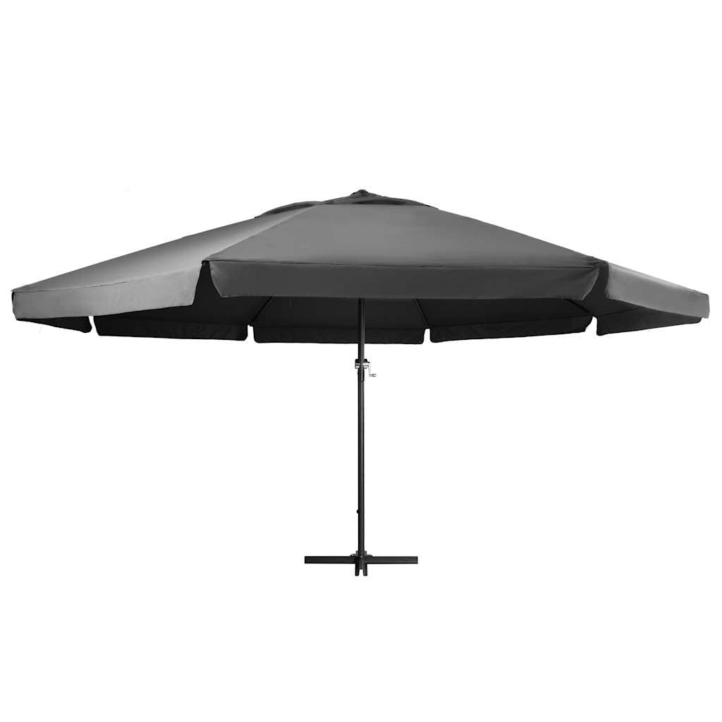 Vidaxl Sombrilla De Jardín Palo De Aluminio Gris Antracita 600 Cm_1