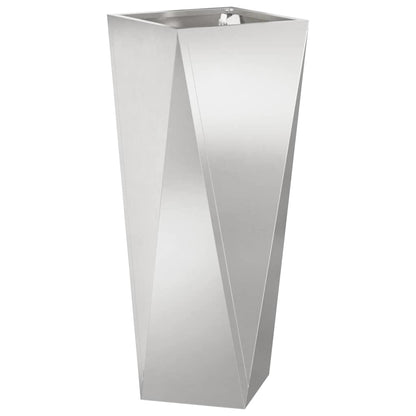 Jardinera 2 Pcs Plateado 30 X 30 X 75 Cm Acero Inoxidable_4