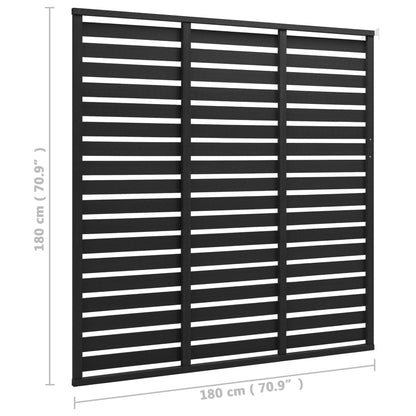 Panel De Valla De Wpc Negro 180x180 Cm / Vetonek_3