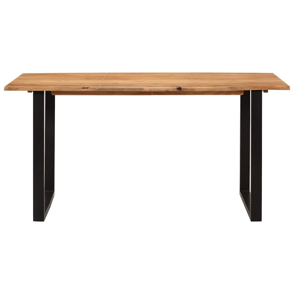 Mesa De Comedor De Madera Maciza De Acacia 154x80x76 Cm_2