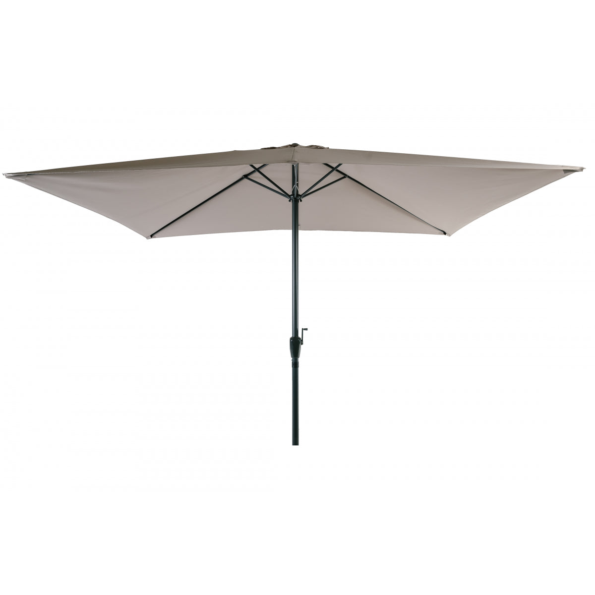 Sombrilla Rectangular Beige 2x3m De Aluminio Y Poliéster Con Manivela - Sombrilla Recto - Mobiliario De Jardín_0