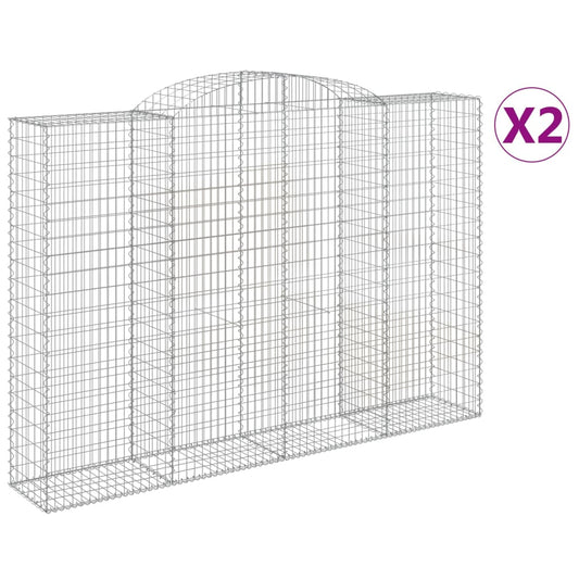 Cestas De Gaviones 2 Uds Forma De Arco Hierro 300x50x200/220 Cm_0