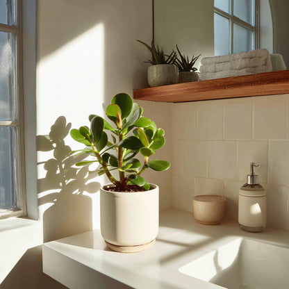 Árbol De La Suerte - Set 2 - Crassula Ovata - Altura 15-25cm - Ø12cm