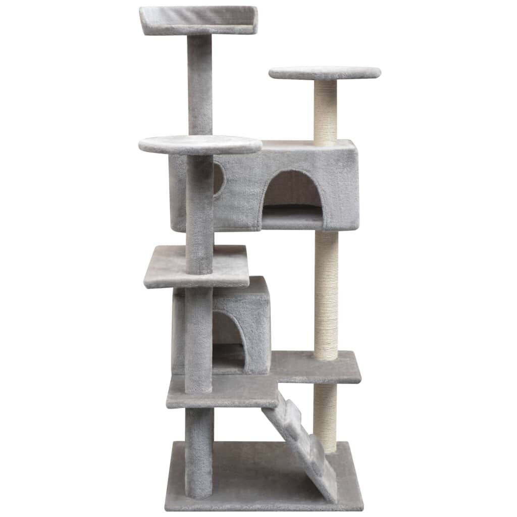 Vidaxl Rascador Para Gatos Con Poste Rascador De Sisal 125 Cm Gris_1
