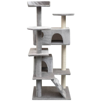 Vidaxl Rascador Para Gatos Con Poste Rascador De Sisal 125 Cm Gris_1