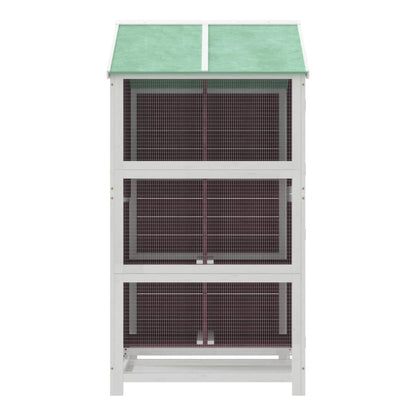 Vidaxl Casita Para Pájaros Madera Maciza Pino Color Moca 97x81x152 Cm_4