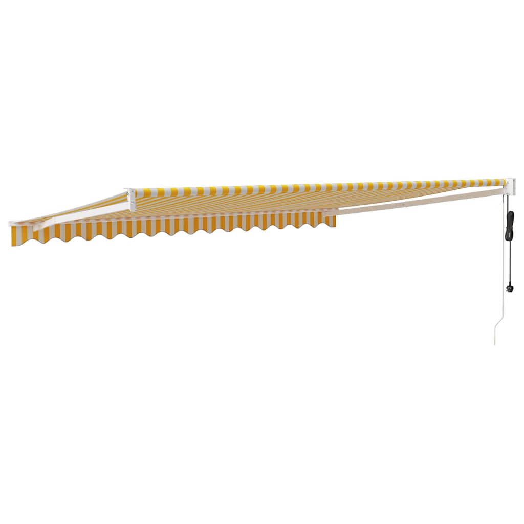 Toldo Retráctil Automático Amarillo Y Blanco 4x3 M_4