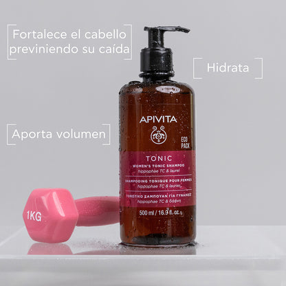 Champú tonificante para mujeres para la caída del cabello - ECOPACK APIVITA, 500 ml
