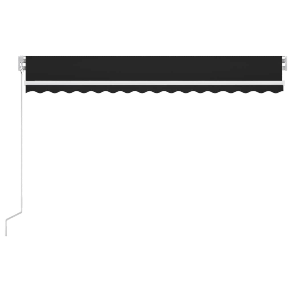 Toldo Manual Retráctil Con Led Gris Antracita 450x350 Cm_3