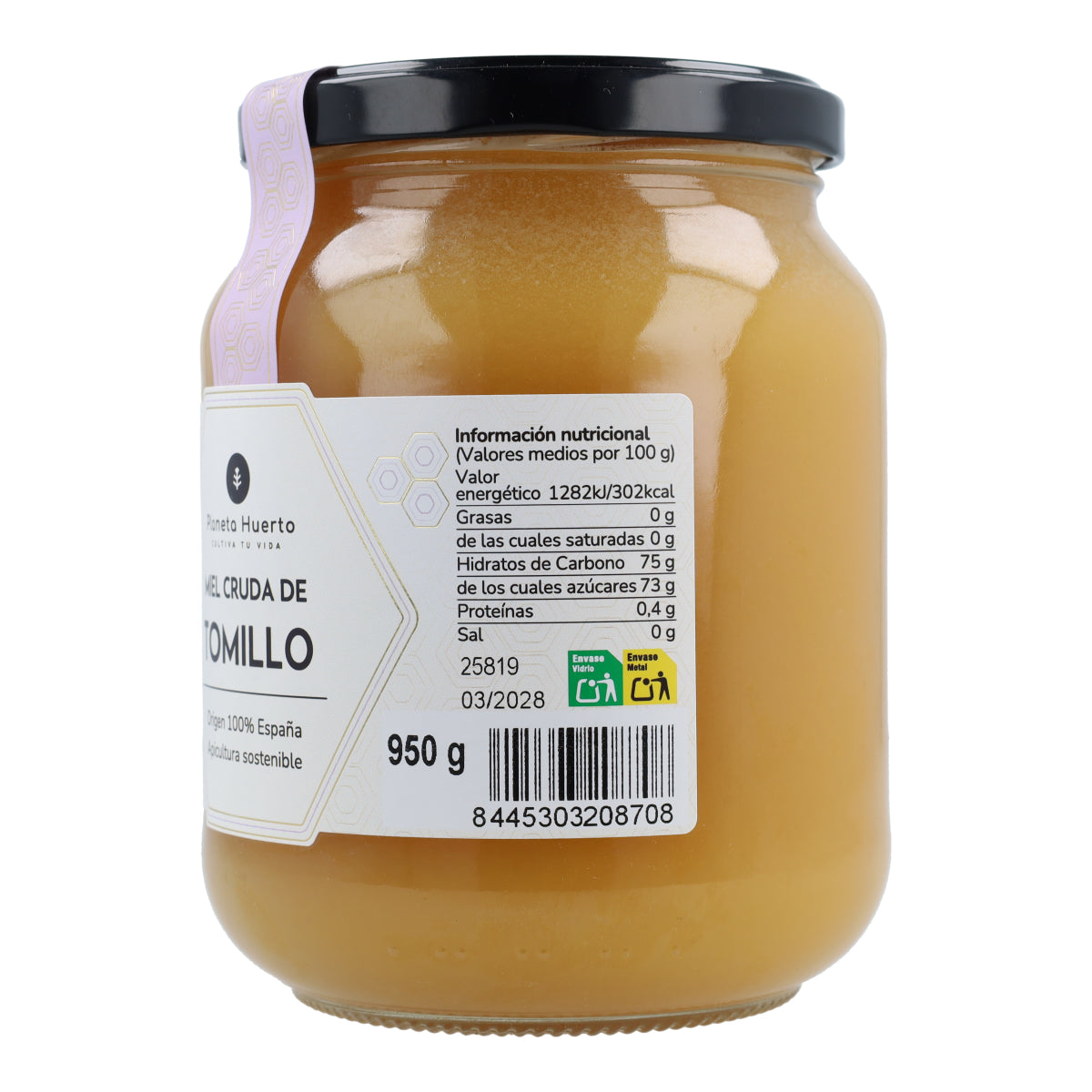 Miel Cruda de Tomillo Planeta Huerto 950 g