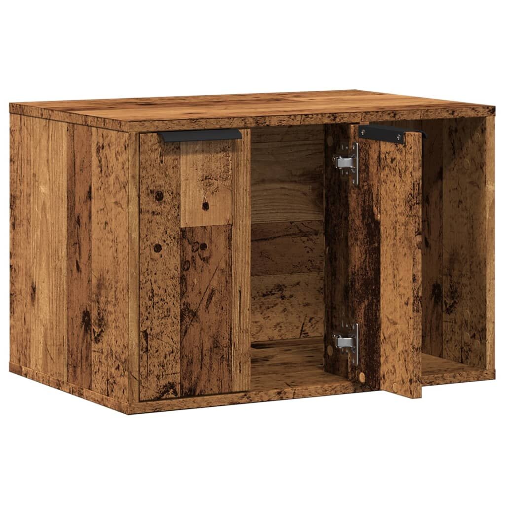 Vidaxl Mueble Arenero Para Gatos Madera Envejecida 60x40x40 Cm_3