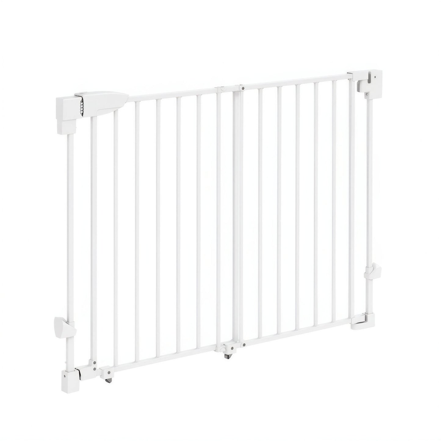 Pawhut Barrera De Seguridad Para Perros, Ancho 74,5-111,5 Cm Con Pestillo Blanco_4
