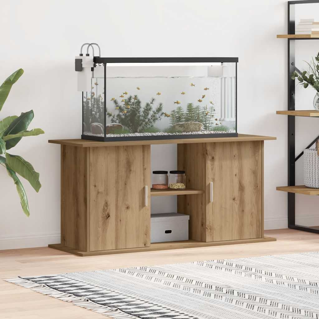 Vidaxl Soporte Para Acuario De Roble Artesanal, 121 X 41 X 58 Cm, Madera De Ingeniería_1