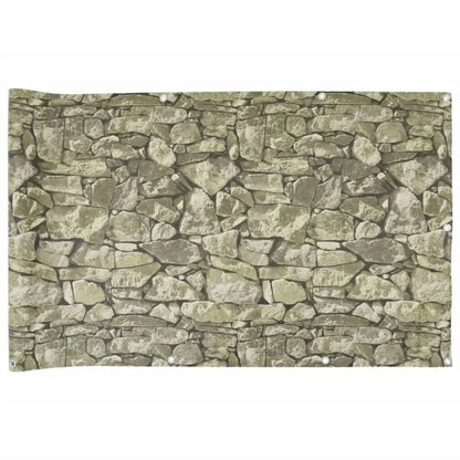 Pantalla De Privacidad De Balcón Pvc Look Piedra 800x120cm / Vetonek_1