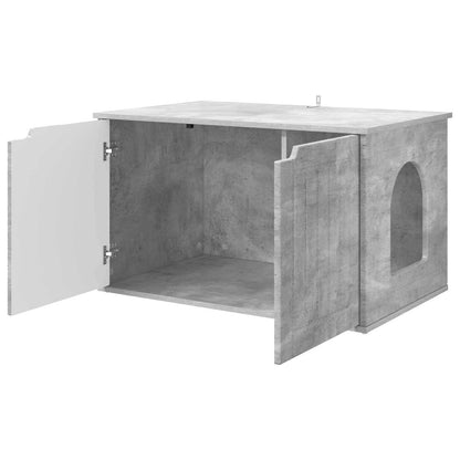 Casa Para Gatos Concreto 85 X 55 X 50,5 Cm Madera De Ingeniería_4