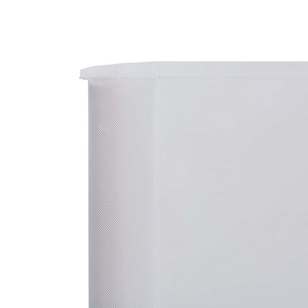 Vidaxl Paravientos De 9 Paneles Tela Blanco Arena 1200x120 Cm_3