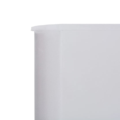 Vidaxl Paravientos De 9 Paneles Tela Blanco Arena 1200x120 Cm_3