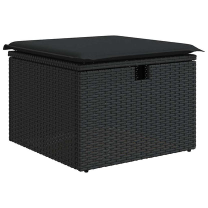 Set De Sofás De Jardín Y Cojines 8 Piezas Ratán Sintético Negro / Vetonek_4
