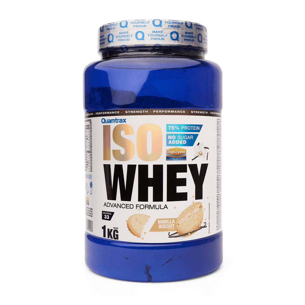 Isowhey - 1kg - Vainilla Con Galletas - Proteína De Aislado De Suero Isolate - Quamtrax_0