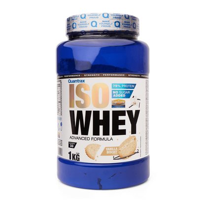 Isowhey - 1kg - Vainilla Con Galletas - Proteína De Aislado De Suero Isolate - Quamtrax_0