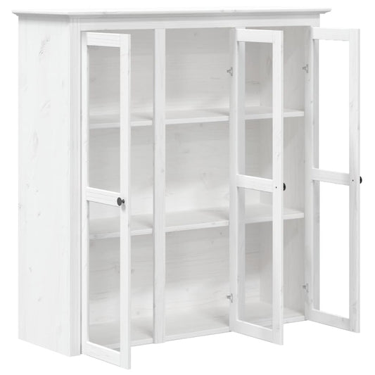 Aparador Alto Bodo Madera Maciza Pino Blanco 115,5x43x200,5 Cm / Vetonek_0