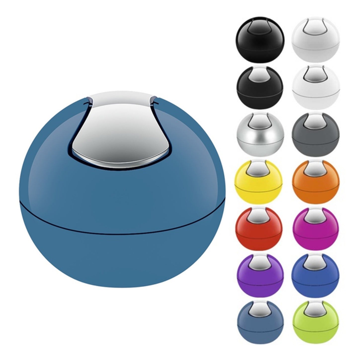 Papelera Spirella bowl 1 Litro De Poliestireno En Color Azul 16 X 14 Cm_2