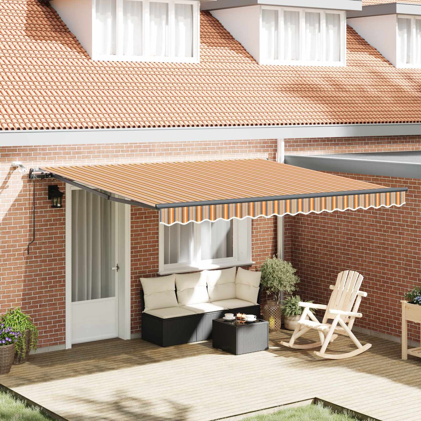 Toldo Retráctil Multicolor 400 X 300 Cm Poliéster_1