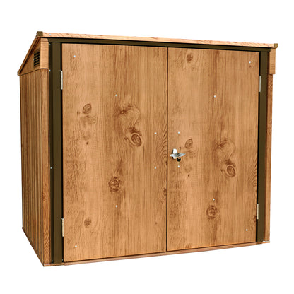 Outdoor Storage Chest 770 L Metal With Wood-look Finish_2