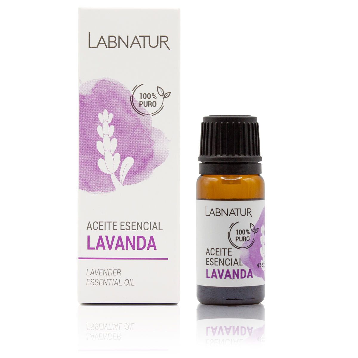 Aceite Esencial de Lavanda 100% Puro Labnatur 10 ml | Relajante y Suavizante | Piel, Masajes y Difusor_0