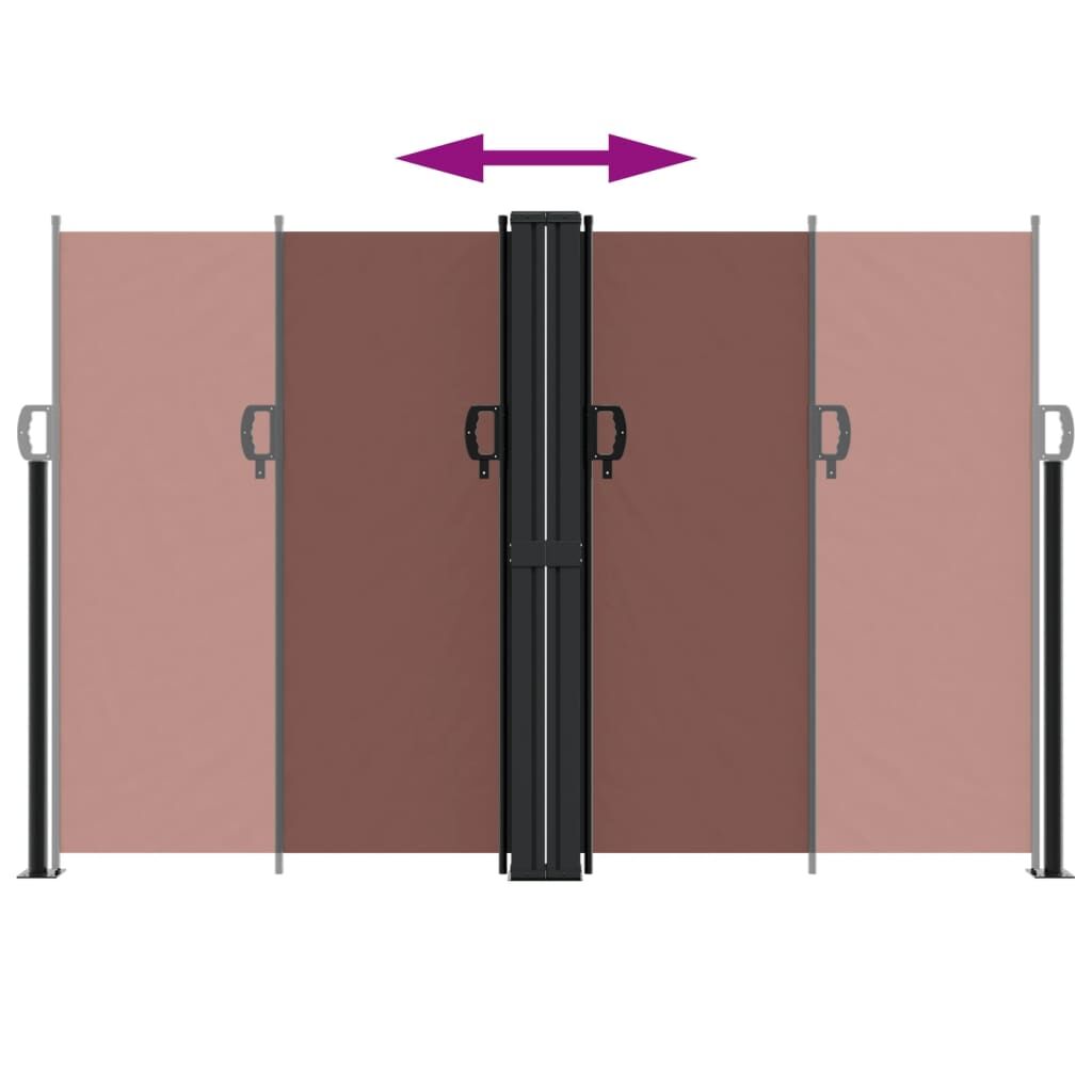 Vidaxl Toldo Lateral Retráctil Marrón 160x1200 Cm_4