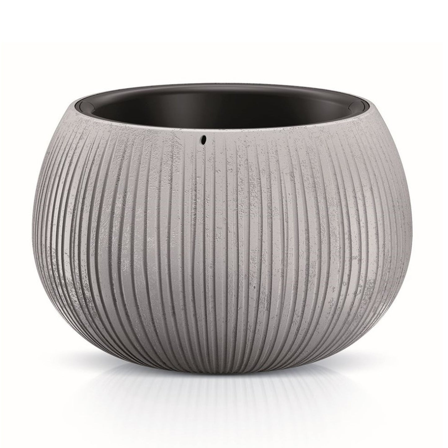 Prosperplast Beton Bowl De Plástico Con Depósito En Color Cemento, 21,8 (alto) X 37 (ancho) X 37 (profundo) Cms_0
