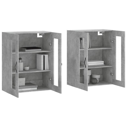 Armarios De Pared 2 Uds Madera De Ingeniería Gris Hormigón_2
