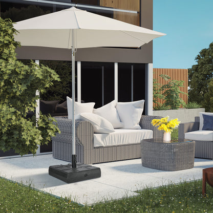 Outsunny Base De Sombrilla Rellenable De Agua 30 Kg Y Arena 40 Kg 49x49x36,5 Cm_1
