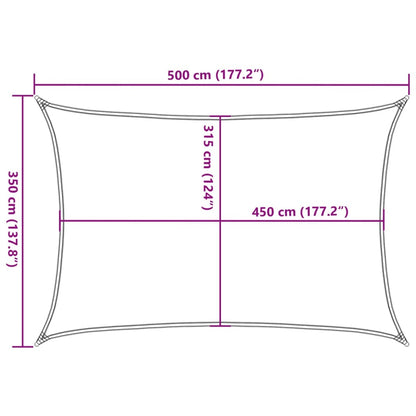 Vidaxl Toldo De Vela Rectangular Hdpe Terracota 160 G/m² 3,5x5 M_2