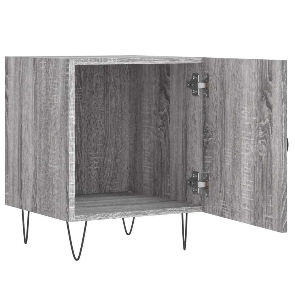 Mesita De Noche Madera De Ingeniería Gris Sonoma 40x40x50 Cm_3