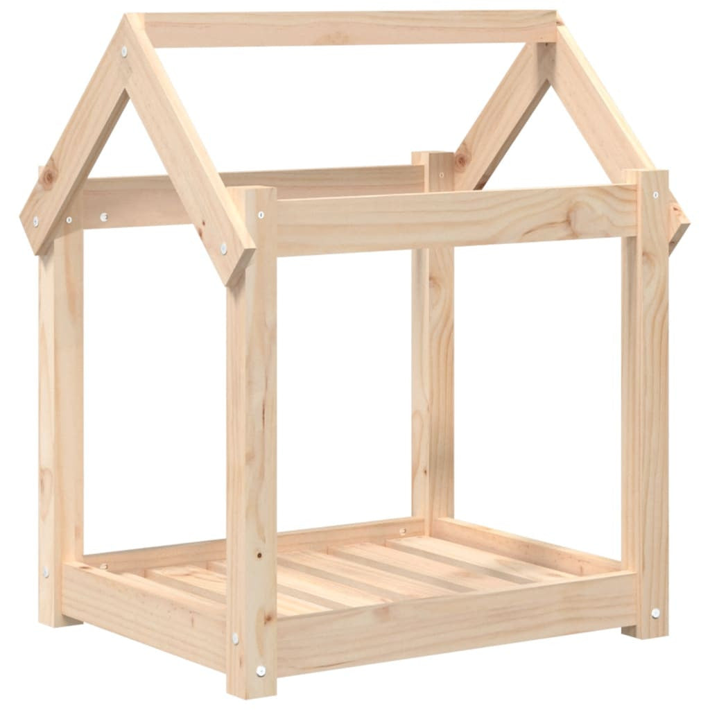 Vidaxl Cama Para Perros Madera Maciza De Pino 61x50x70 Cm_0