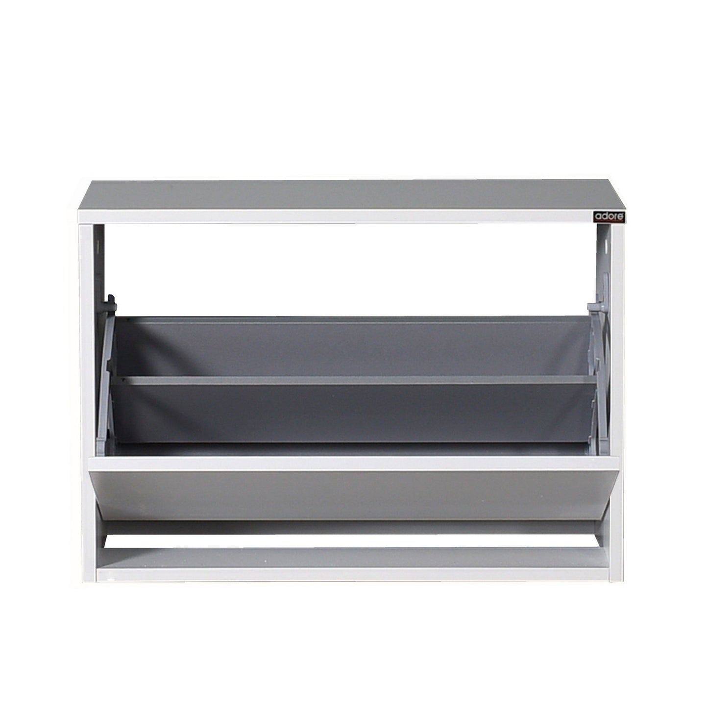 Zapatero,100% Tablero De Aglomerado Rechapado En Melamina, Color Blanco_3