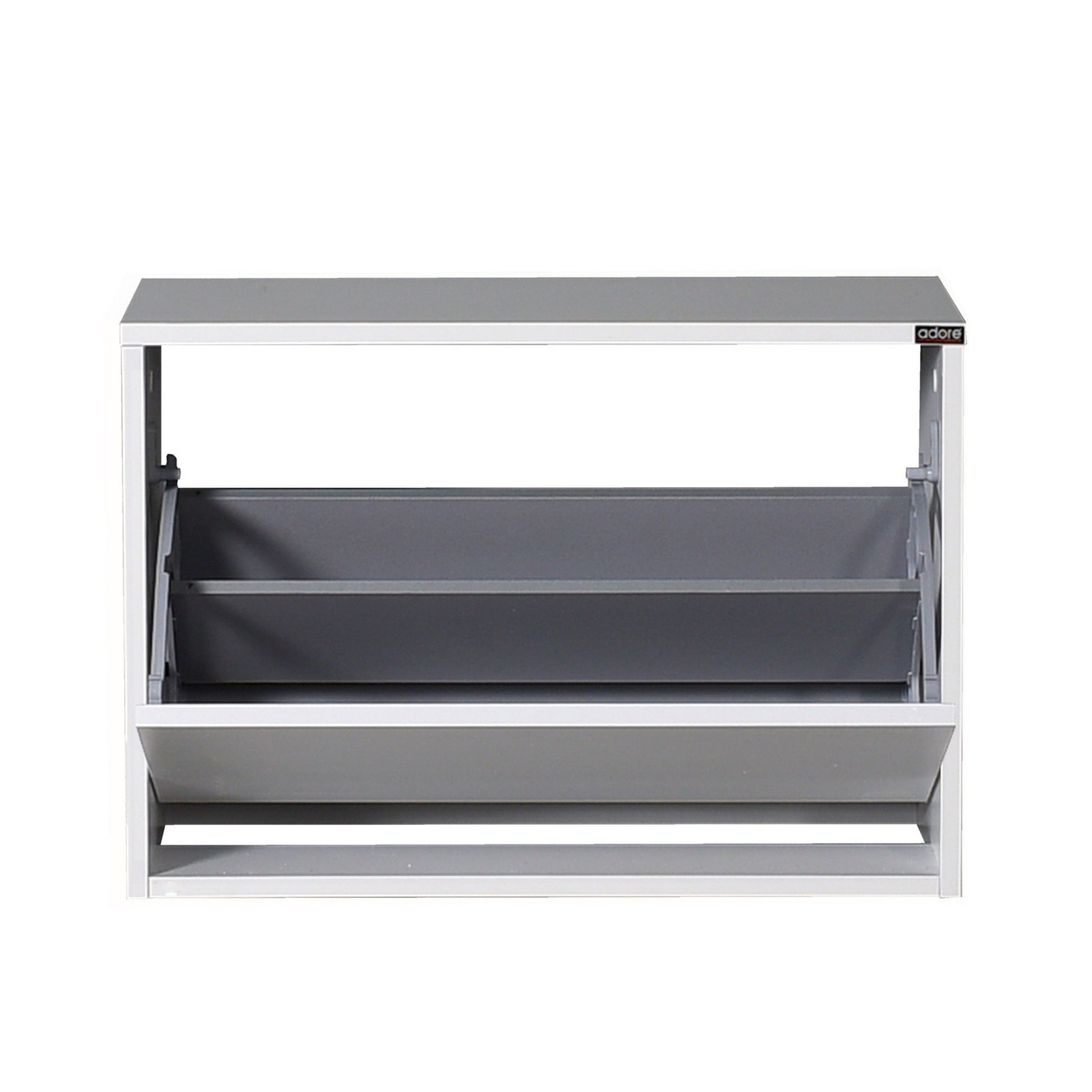 Zapatero,100% Tablero De Aglomerado Rechapado En Melamina, Color Blanco_3