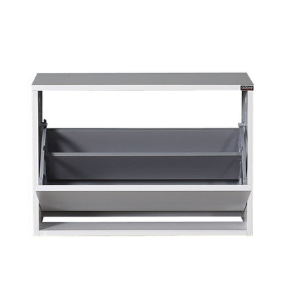 Zapatero,100% Tablero De Aglomerado Rechapado En Melamina, Color Blanco_3