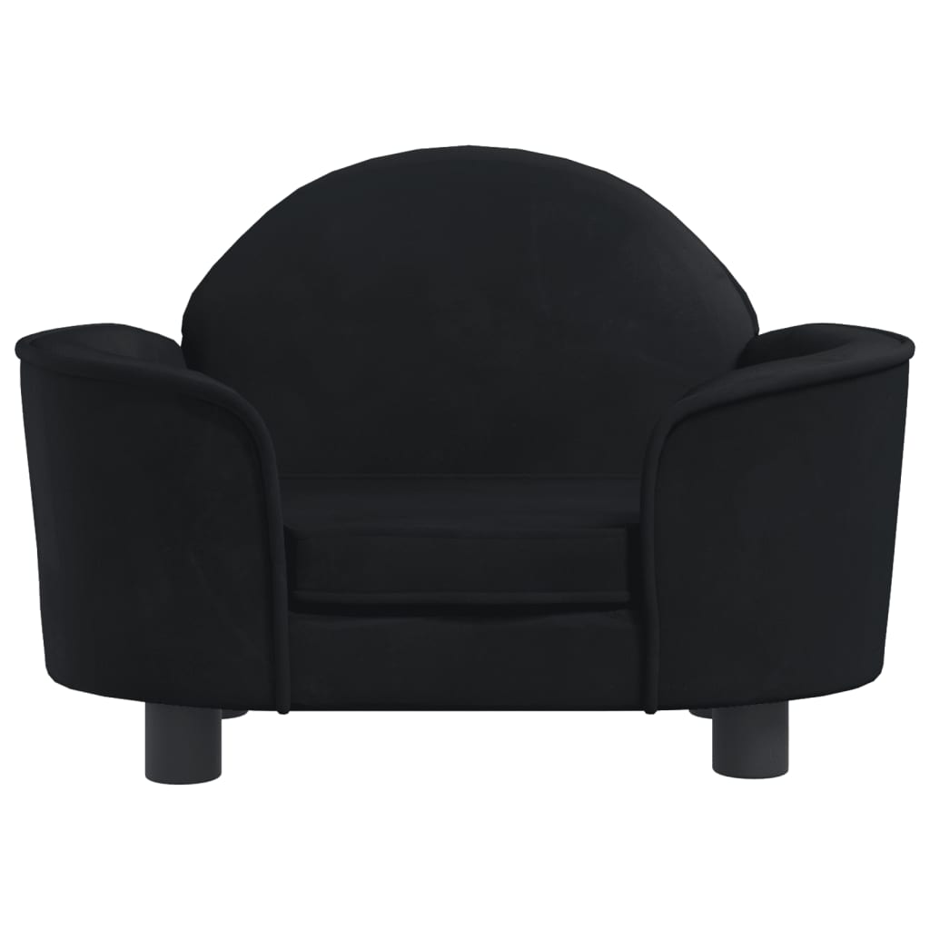 Cama Para Perros De Terciopelo Negra 66x40x45 Cm / Vetonek_0