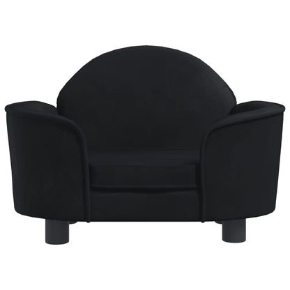 Cama Para Perros De Terciopelo Negra 66x40x45 Cm / Vetonek_0