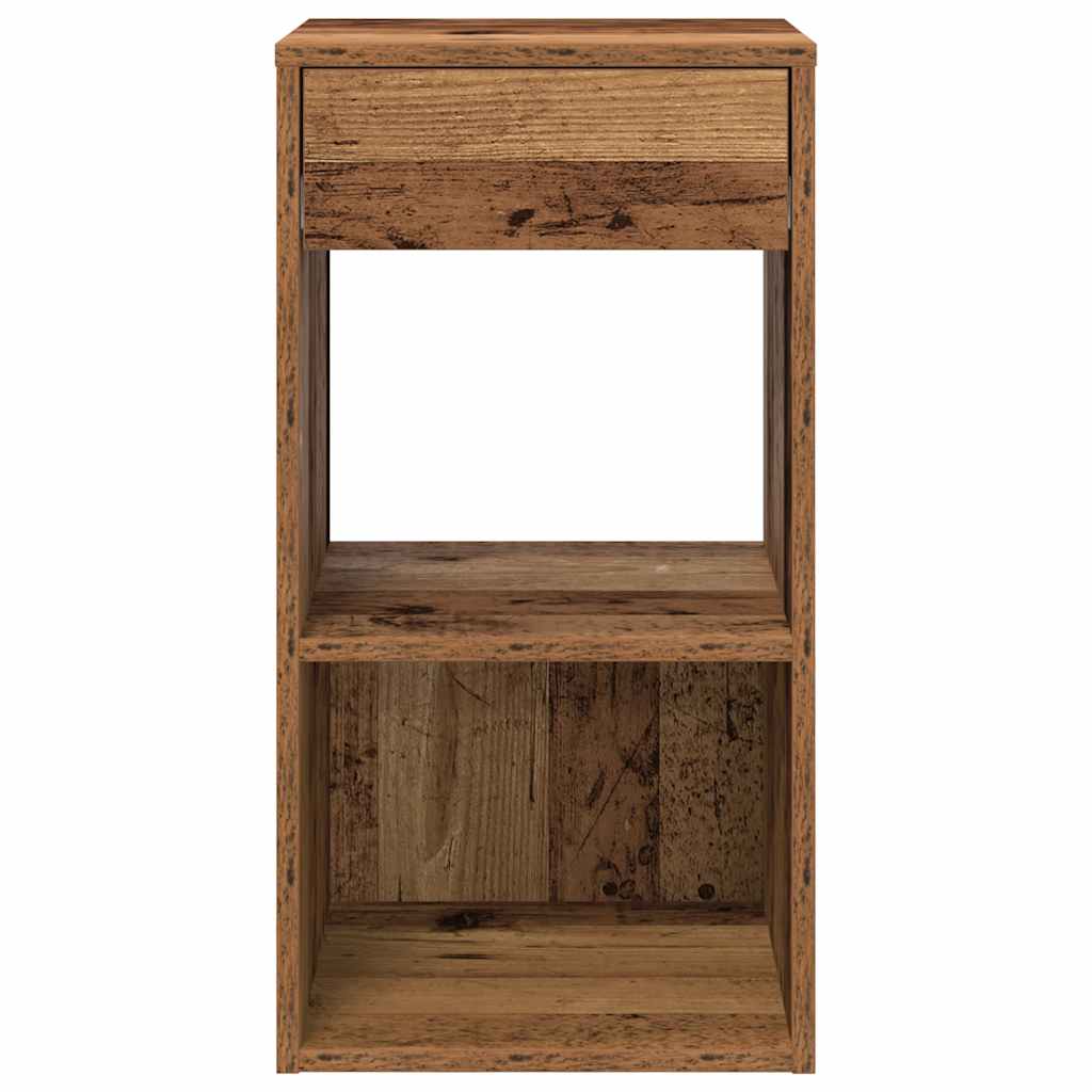 Mesillas De Noche Con Cajón 2 Uds Madera Vieja 35x34x66,5 Cm_2