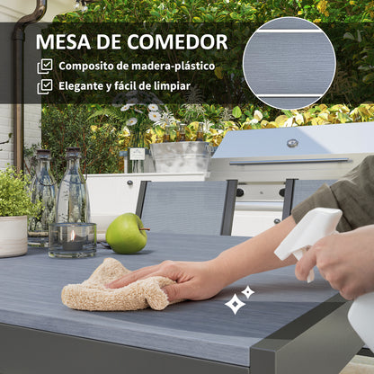 Outsunny Conjunto De Mesa Y Sillas Jardín De 7 Piezas_4