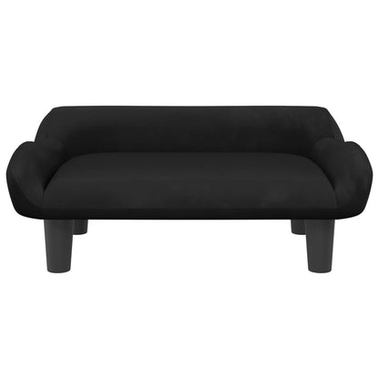 Cama Para Perros De Terciopelo Negra 70x40x24 Cm / Vetonek_2